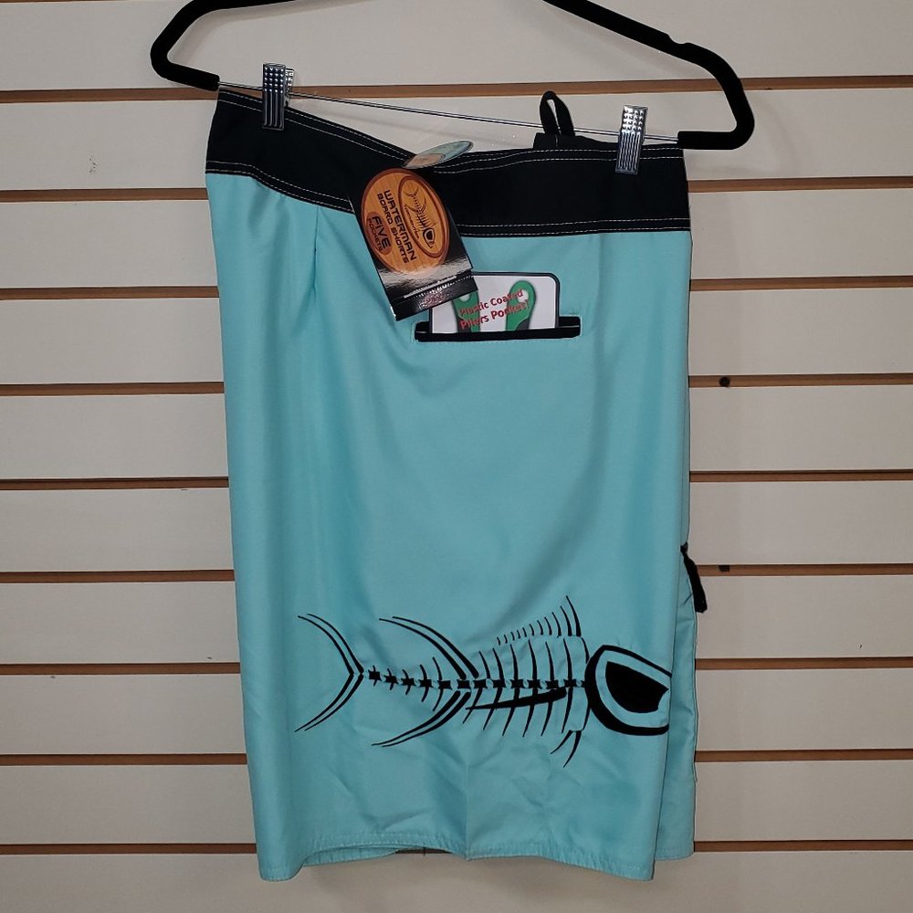 Tormenter SEAFOAM AND BLACK WATERMAN 5 POCKET BOARD SHORTS